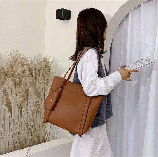 

large capacity fashion versatile shoulder bag casual popular texture tote bag ph-cfy2003202*
