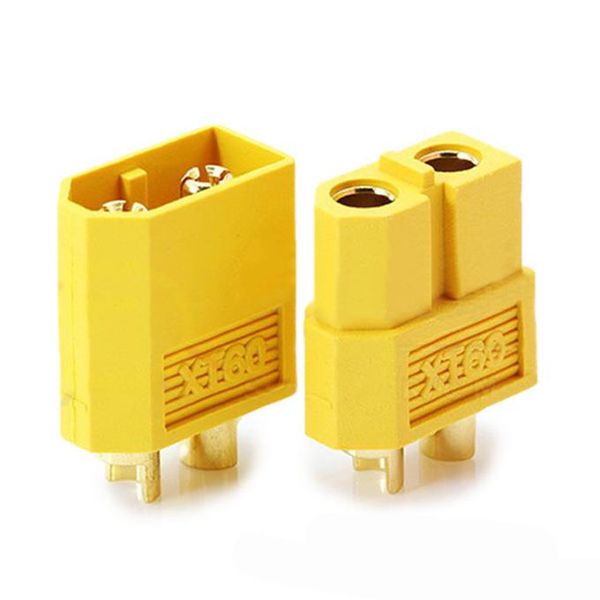 Acumular XT60 Homem / Bala conector fêmea Plugs Para RC Lipo bateria - Amarelo