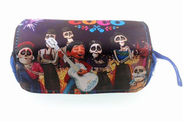 

coco pu + canvas cosmetic bag student stationery pouch bag makeup organizer