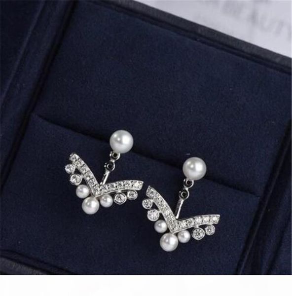 

роскошные серьги ювелирных изделий s925 серебра жемчуга алмаза цветок серьги роскошных женщин ювелирных изделия подарки бесплатная доставка, Golden;silver