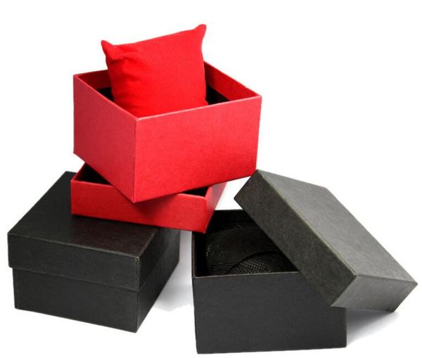 

Модные часы коробки черный красная бумага квадратный корпус часы с подушкой дисп