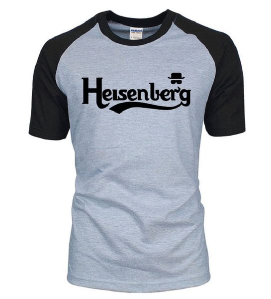 

breaking bad t-shirts men heisenberg t shirt summer sportswear cotton raglan men t shirts casual slim fit tees, White;black