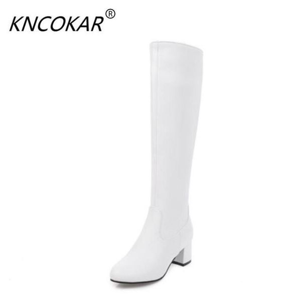 

kncokar the women's boots of the new knight boots in autumn and winter of 2018 and large size 35-45 women's, Black