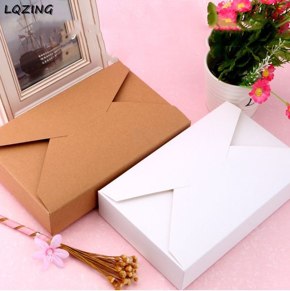 

envelope shaped white kraft dessert box snack store candies pastry packaging boxes xmas wedding birthday event party supplies