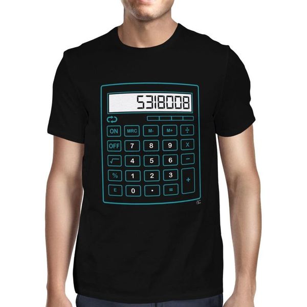 

1tee mens boobies calculator t shirt, White;black