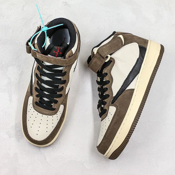 

2019 travis basketball shoes 1s high og scotti new genuine leather unique skateboard designers mens sports shoes