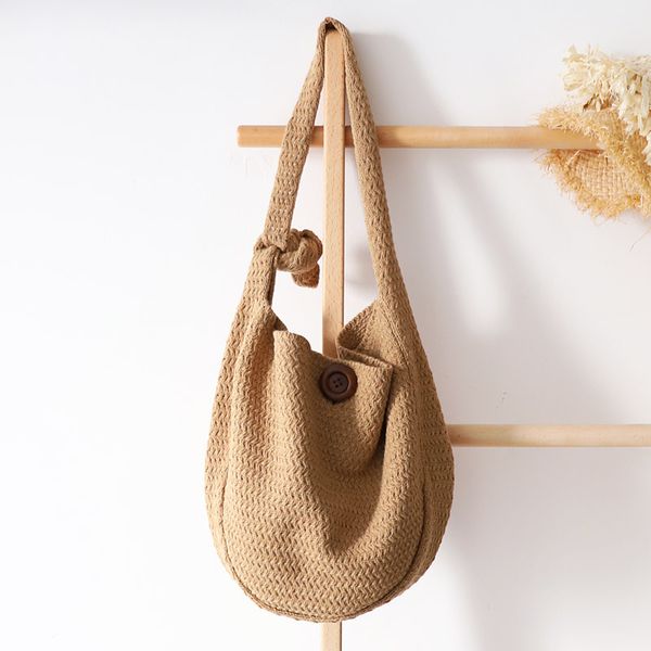 

autumn and winter solid color wool knitted bag woven wild literary casual shoulder messenger female bag
