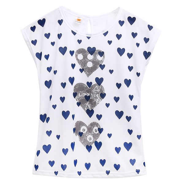

women casual t-shirt short sleeve love heart t-shirts 2017 autumn solid o neck harajuku, White