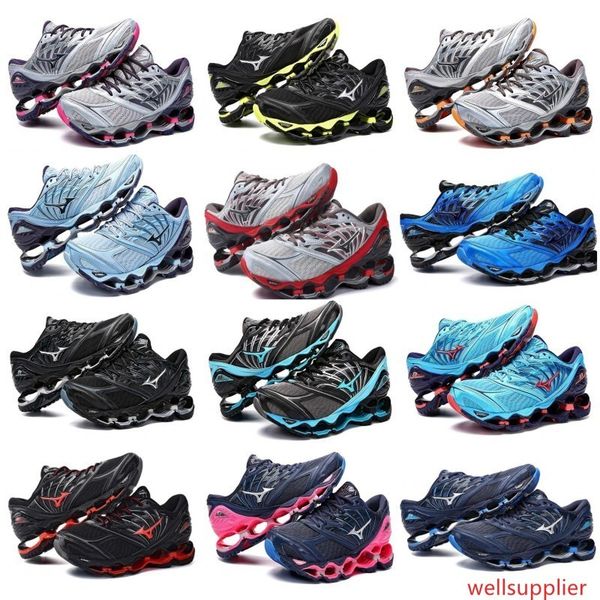 

mizuno wave prophecy 8 running shoe buffer fashion men s women originals sport sneakers grayish violet size 36-45
