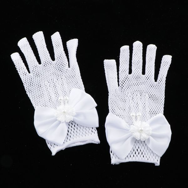 

девушки принцесса одеваются перчатки свадебная вечеринка перчатки для 5-15 лет, White