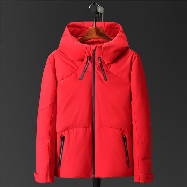 

undema--8015-whiteiswhite men outdoor warm parkas hooded loose coat man thicken outfit windproof jacket outwear, Black