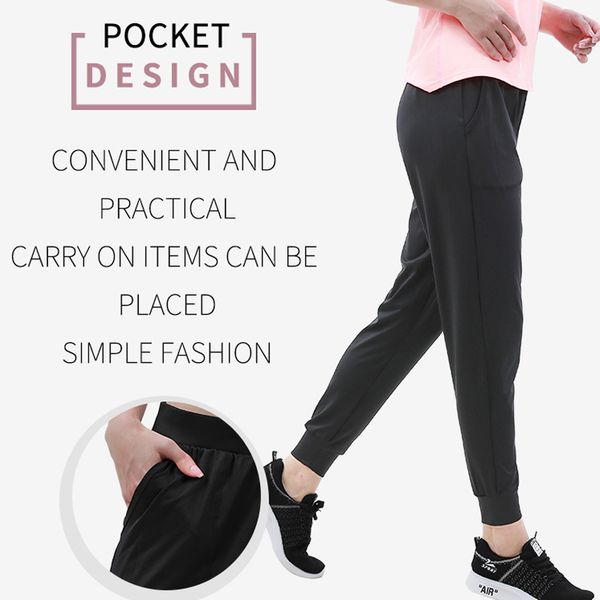 

sports pants autumn women loose yoga pants sports trousers women training fitness yoga athletic pocket running pant, Black;blue