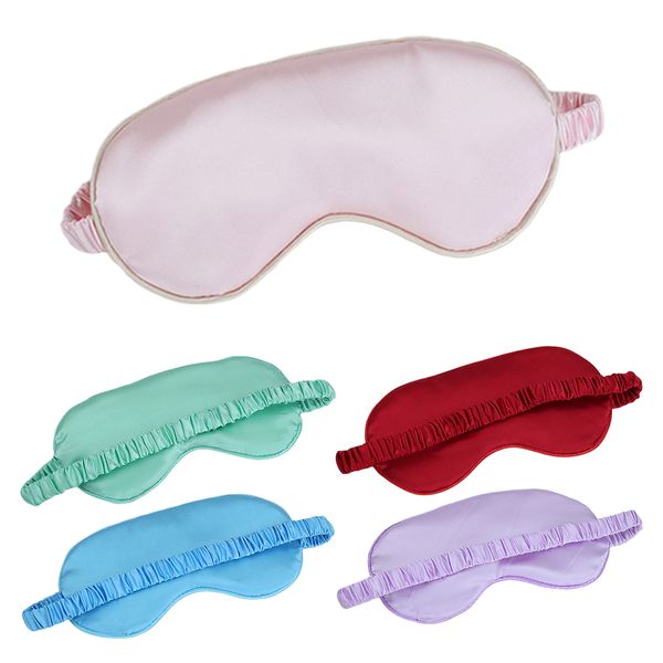 

Высокое качество Двусторонний Simulation Silk Eye Mask SoftSmooth Шелк Защита глаз сна Shading дышащ