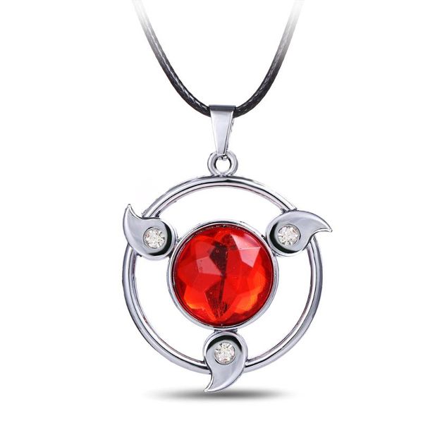 

naruto sharingan pendant&necklace for women rope chain necklaces personally fashion jewelry collares, Silver
