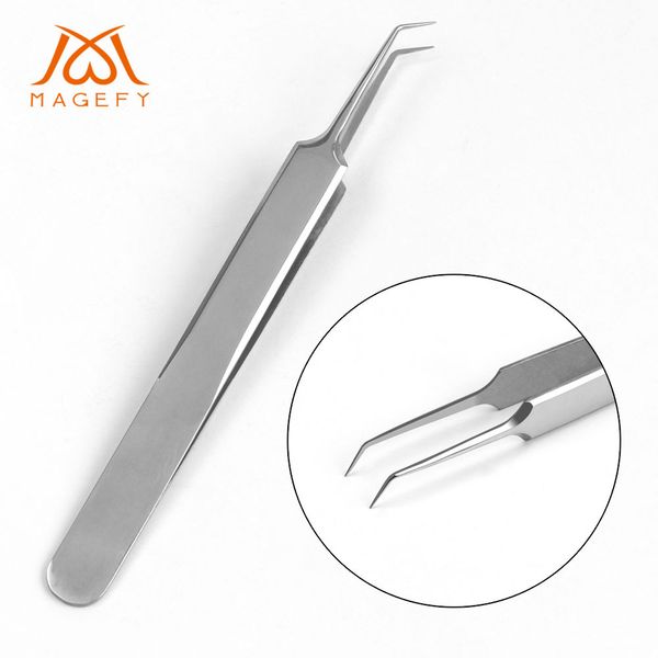 

stainless steel tweezers false eyelash tweezers eyelash extension curler nipper hair removal clip clamp makeup tools epacket ing