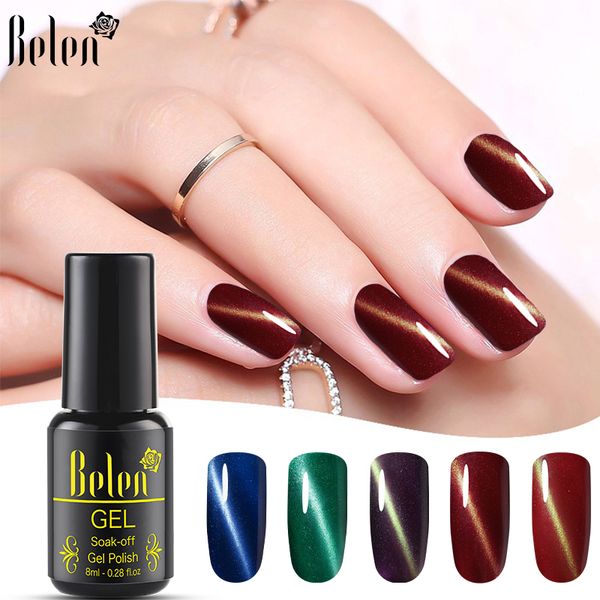 

belen 58 colors not moving cat eye line uv gel nail polish uv cat eye magnetic lucky varnish lacquer manicure gellak gelpolish