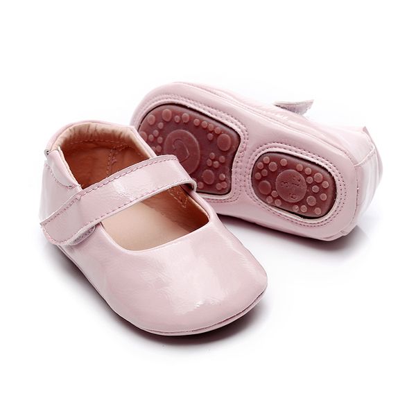 

baby pu leather shoes toddler pure color baby shoe non-slip first walkers 0-24 months carton skid-proof shoes for newborn kids