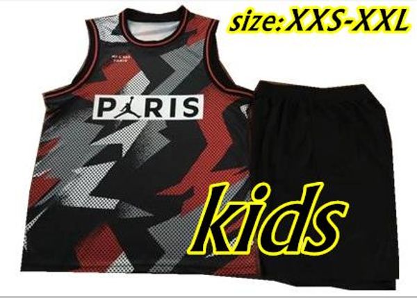

Kid kit 2019 flyer pari jer ey 23 michael jd pari ba ketball jer ey jordam pari mbappe football hirt kit maillot, Black;red
