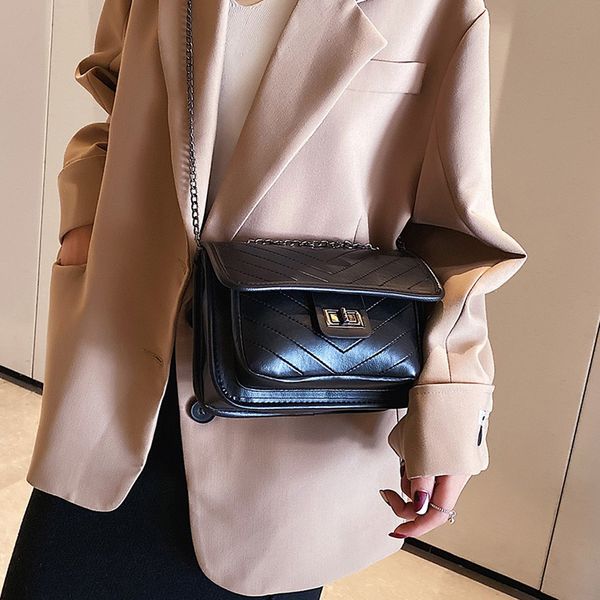 

classics mini shoulder bags fashion ladies women trend large capacity leather shoulder bag solid hasp messenger bag borsa donna