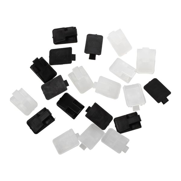 

20 x plastic ring jewelry display black white 27x16mm, Pink;blue