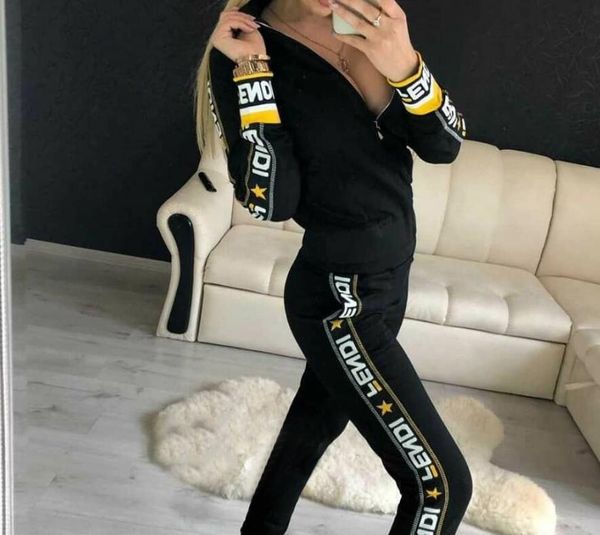 

дизайнеѬ женин fg fendi двђкђонй одежда set tracksuit локђна оловка оловка, White
