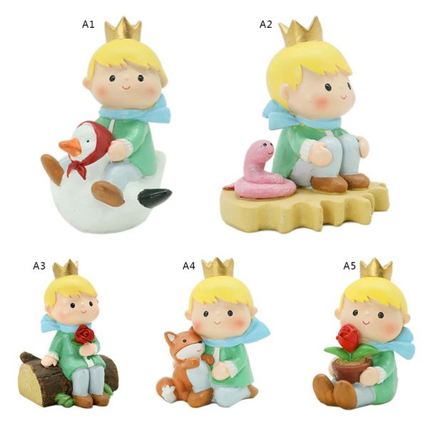 

ini little prince artificial miniatur resin craft landscape ornaments accessories micro landscape craft home garden decoration
