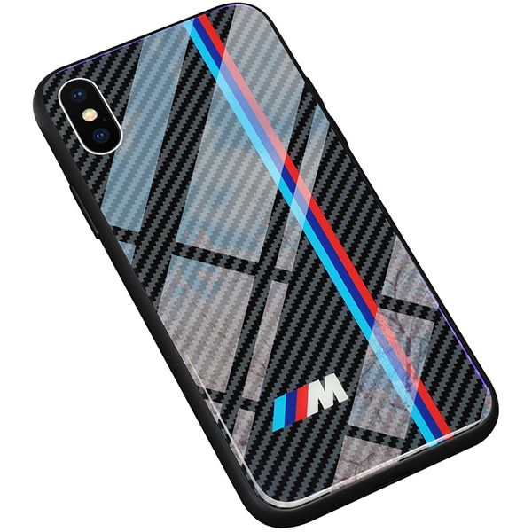 

AMG BMW закаленное стекло Спорт чехол для автомобиля iPhone XS Max XR XS X 8 8 Plus 7 6S 6 Plus Samsung S10