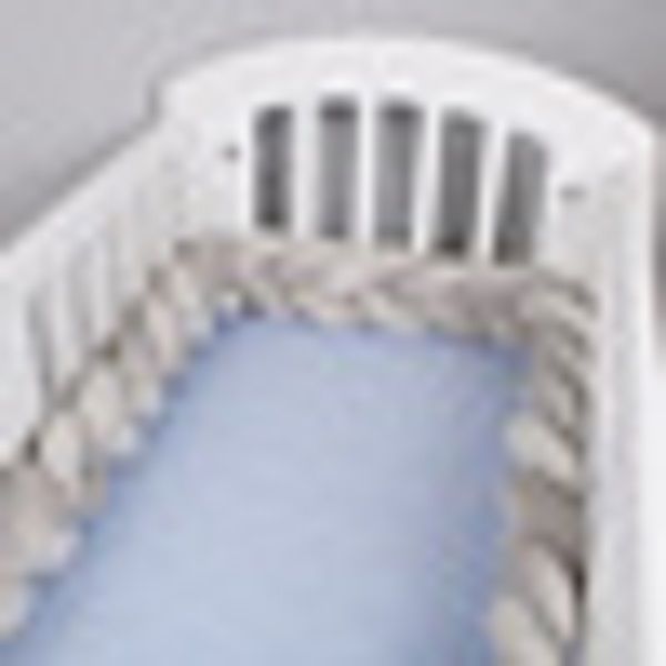 

1m/2m/3m/4m length nordic knot newborn bumper knot long knotted braid pillow bebe baby bed bumper in the crib infant room decor