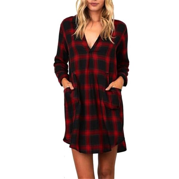 

women plaid long sleeve casual loose tunic shirt tunic sleeve roundgorras para hombre linen l0717, White