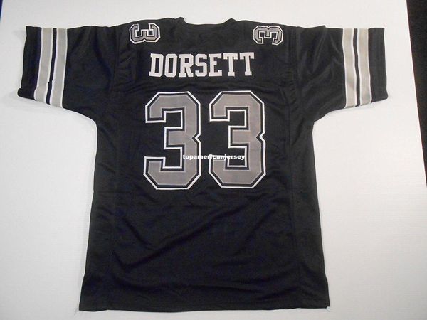 

дешевые ретро пользовательский шили прошитых # 33 тони dorsett бьет mitchell ness джерси мужского трикотажных изделий футбола running, Black;blue