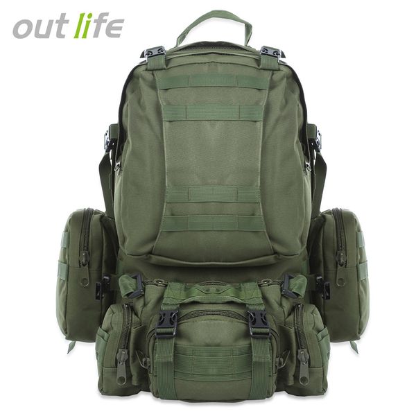 

outlife outdoor climbing bags 50l molle tactical backpack rucksack sports bag for outdoor camping hiking climbing