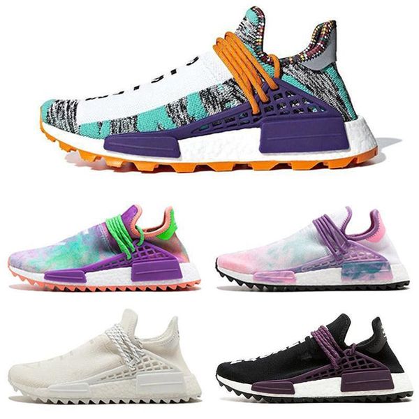 

2019 human race hu trail x pharrell williams men running shoes solar pack afro holi fashion luxury mens women designer sandals shoes