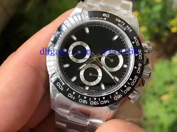 

2020 mens best full 904l steel mens chronograph часы автоматическая cal.4130 cosmograph черный керамический набор спорт 116500ln eta наручны, Slivery;brown