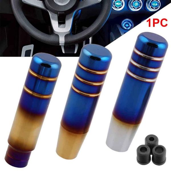 

13см модификация стайлинг замена авто алюминий жженый синий с адаптером ручка переключения передач рычаг переключения передач автомобильный