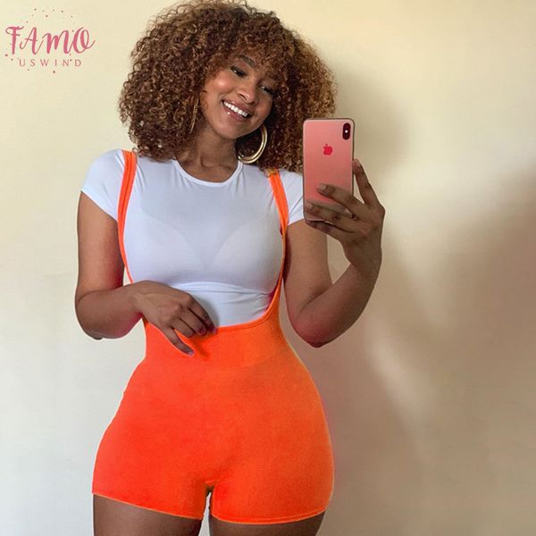 

casual-футляр rompers твердых женский спандекс комбинезон летняя сексуальная неоновый комбинезон для женщин одежда 2019 c66 h82 легкого кост, Black;white