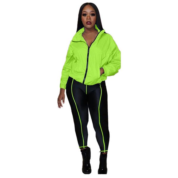 

2pcs womens long sleeve coats and pants sports set fashion comfortable solid casual outdoor running jogging tracksuit for female, Black;blue