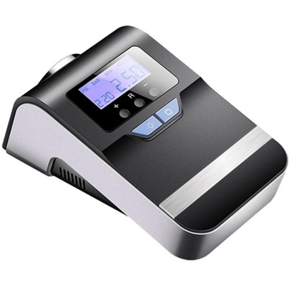 

portable 4-in-1 car electric tire tyre air inflatable pump 12v auto digital car electric air compressor sos emergency light