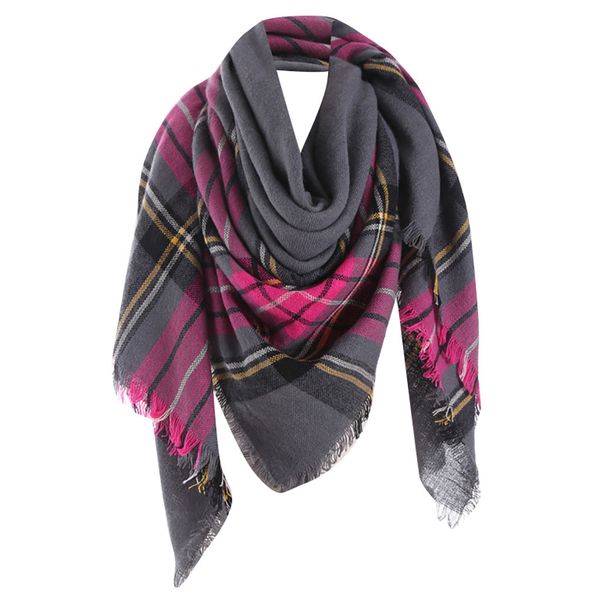 

2019 fashion casual women blanket color matching scarf winter scarf chunky wrap oversized shawl cape