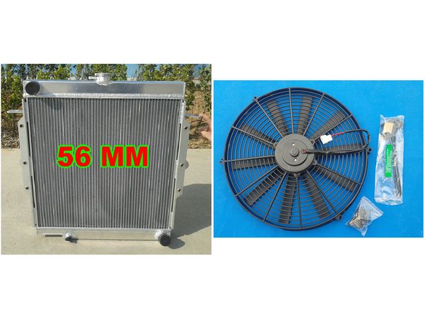 

aluminum radiator +fan for for land cruiser landcruiser 75 series hzj75 90-01