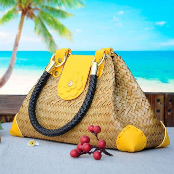 

2019 Bubble Color ball Straw Bag Summer Lace Ball Bohemia Fashion Women's Handbags Casual Shoulder Bags Beach Bag Big Tote Bag