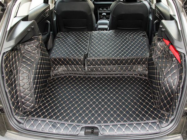 

fiber leather car trunk mat for karoq 2017 2018 2019 2020 car accessories