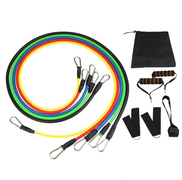 

11pcs/set resistance bands latex tubes crossfit training exercise yoga kit expander resistance band pull rope fitness exercises