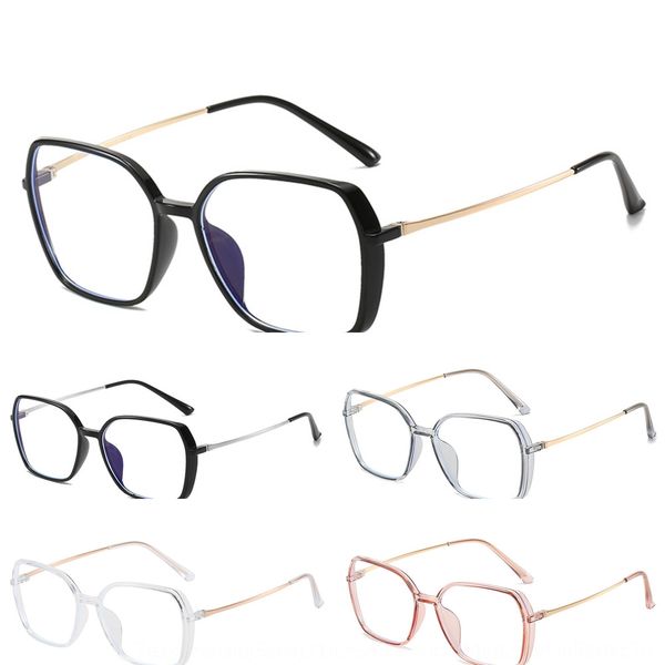 

large myopia polygon anti-blue men's and women's full ins myopia glasses frame tr90 transparent glasses frame, Silver