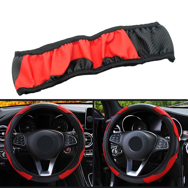 

car steering wheel cover breathable anti slip pu steering covers suitable 37-38cm auto wheel protective decoration