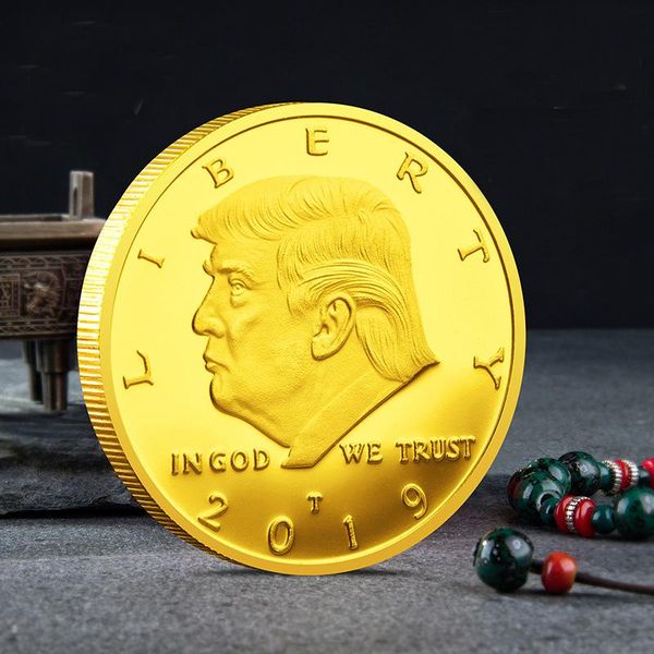 

2019 2020 Donald Trump Commemorative Coin American President Gold Coins Badge Metal Craft Collection Keep America GREAT Again