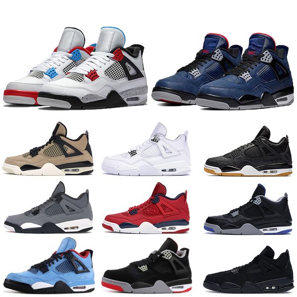 

Jumpman Бред Белый цемент 4 4s Loyal Синий Что грибной Прохладный серый Мужская обувь Баскетбол ФИБА Denim Blue Рэпторс Спорт Дизайнерские тапки