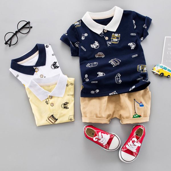 

newborn baby clothing sets summer baby boy sets infant boy t-shirts+casual shorts pants outfits tracksuit, White