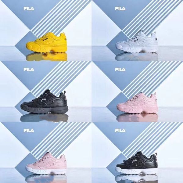 

new kids boy girl baby high qaulity casual shoes for children parent-child brown black pink luxury fashion designer fila shoes eur 28-35