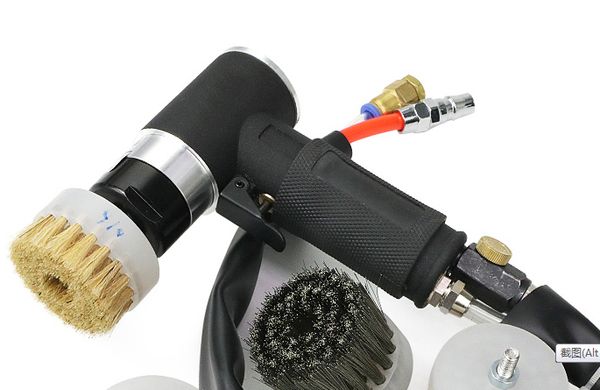 

1" 2" 3" pneumatic air wet water palm fiber foam brush sander cleanser tool car detail leather chair carpet mat clean