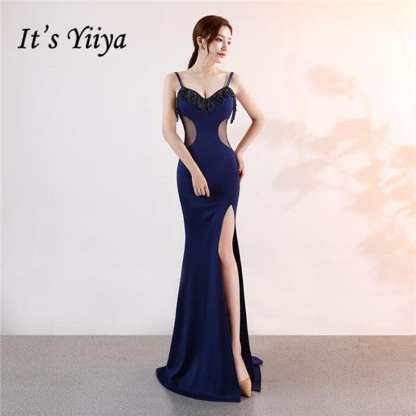 

слинг официально платье это yiiya dx376 sexy русалка split длиной до пола, вечернее платье без рукавов бисероплетение v-образным вырезом жен, White;black